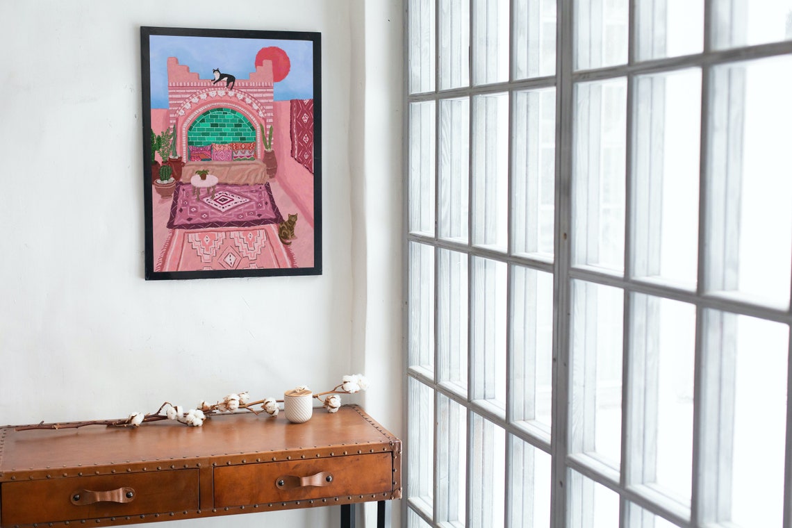 Moroccan Coutyard Travel Poster - Image 5