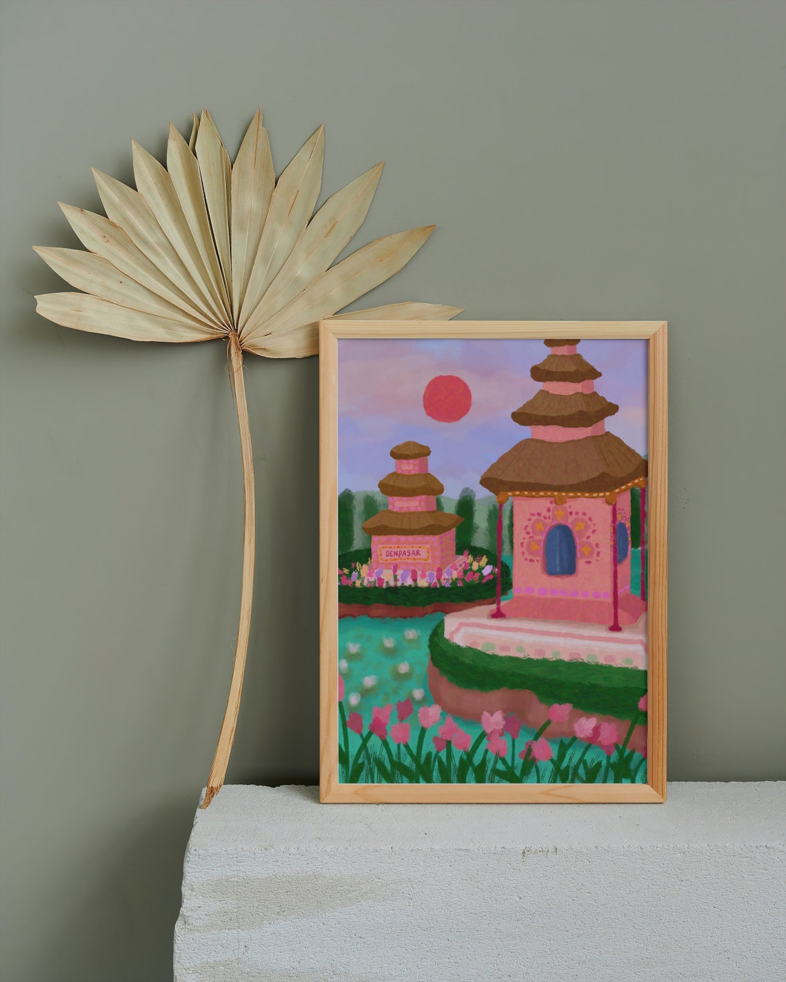 Bali Travel Poster, Denpasar Indonesia Art Print - Image 3