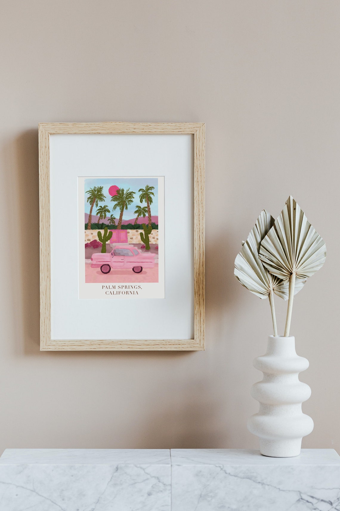 Palm Springs Travel Poster, Retro Car Artwork - Image 5