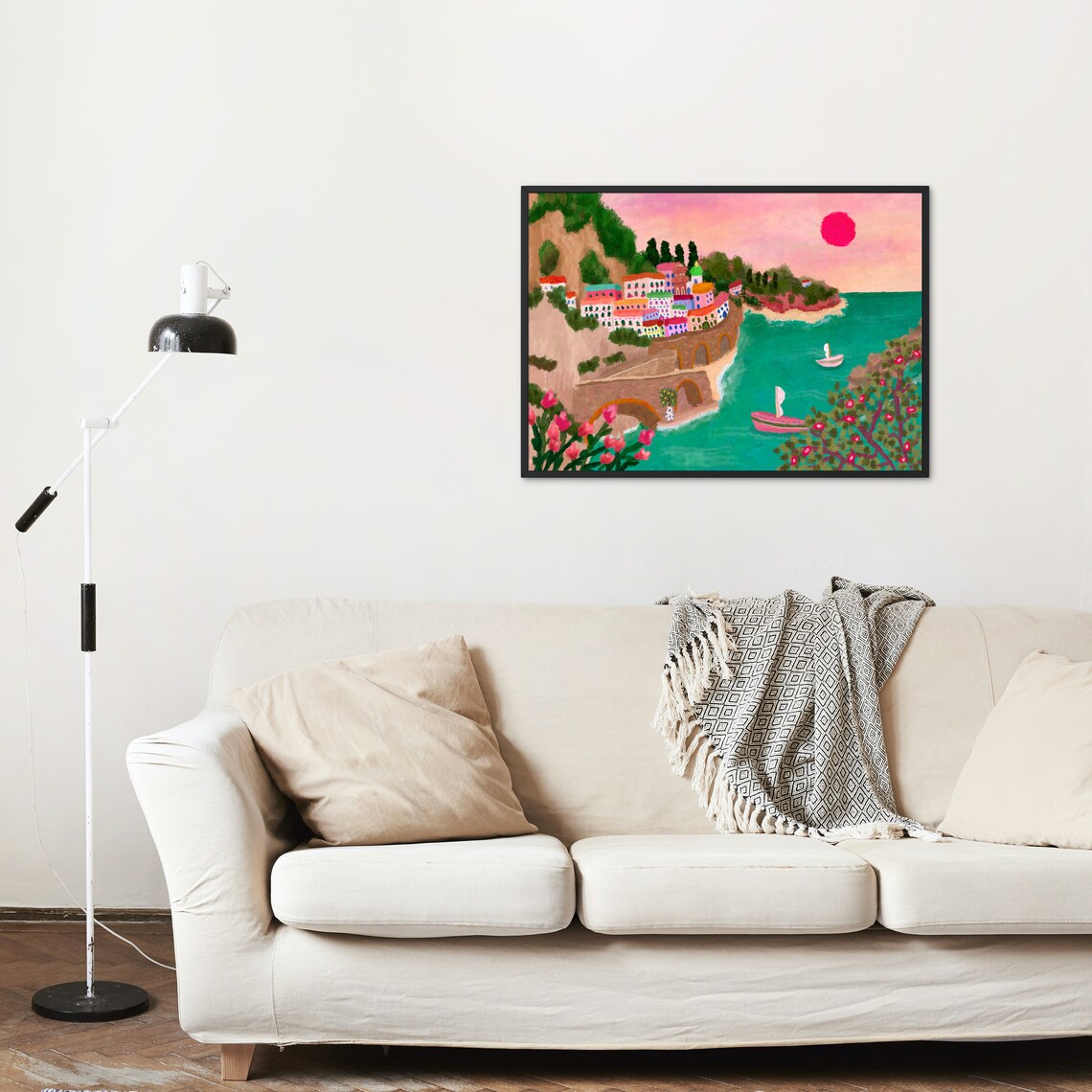 Amalfi Coast - Minimalist Beach Art Print - Image 3