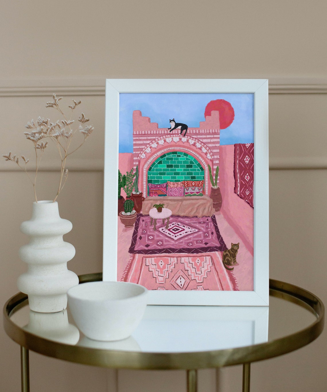 Moroccan Coutyard Travel Poster - Image 2