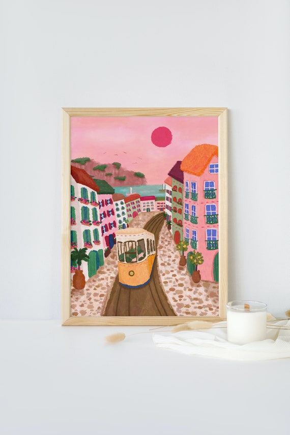 Lisbon Portugal - Modern Travel Poster