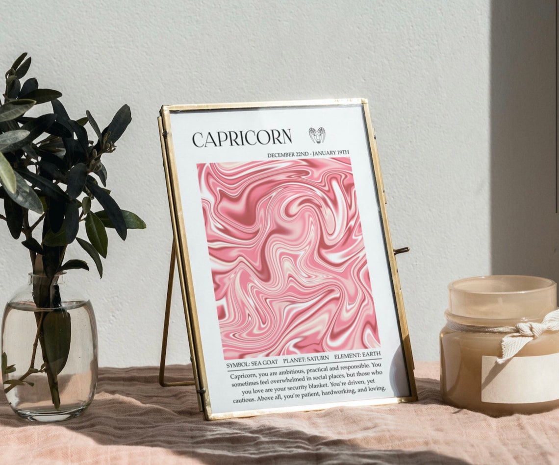 Capricorn Zodiac Print, Custom Astrology Gift - Image 3