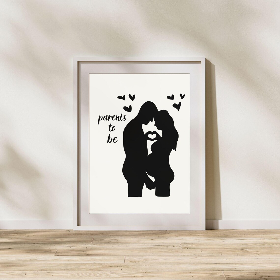 Parents To Be Minimalist Romantic Art Print - Image 3