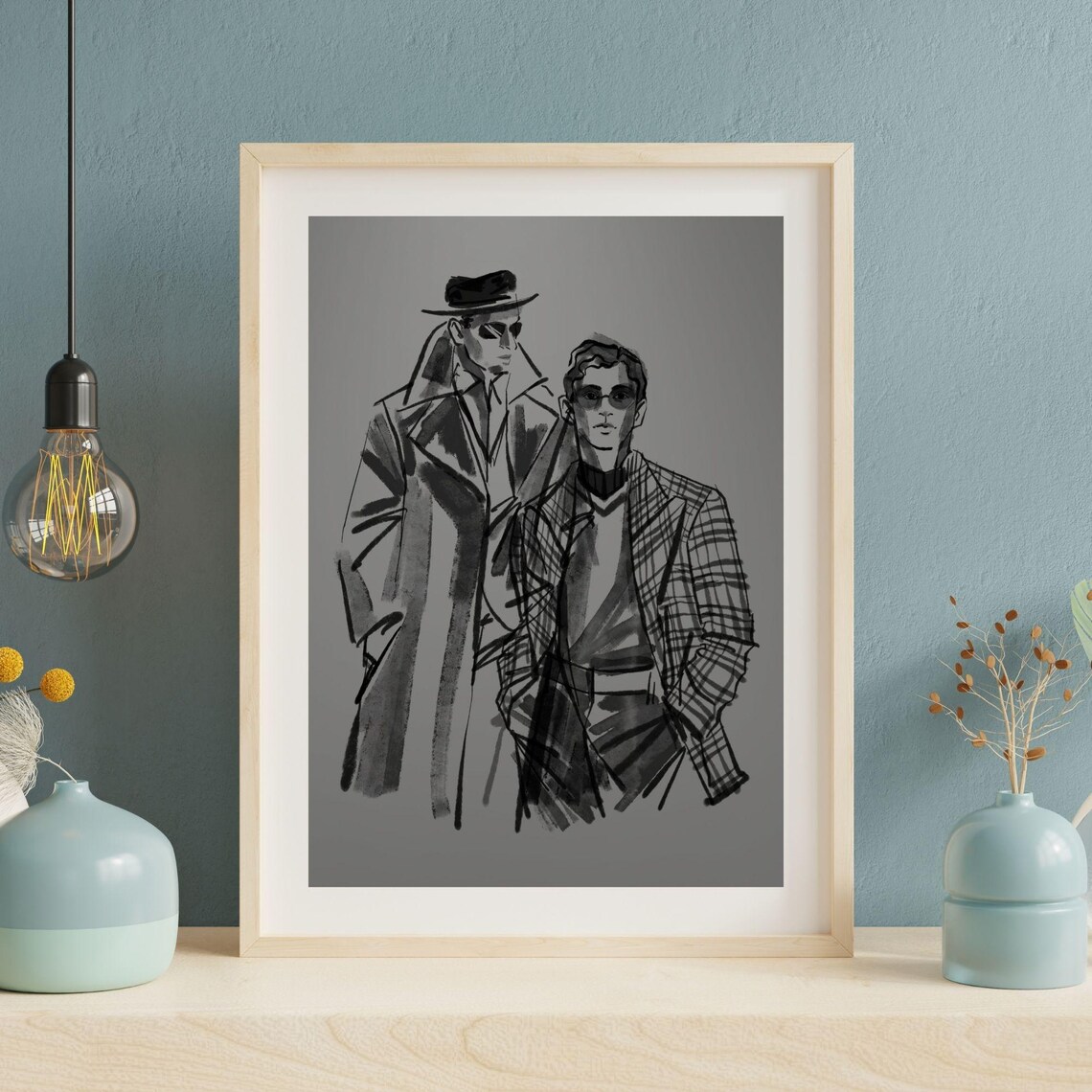 Sophisticated Masculinity Modern Wall Art - Image 5