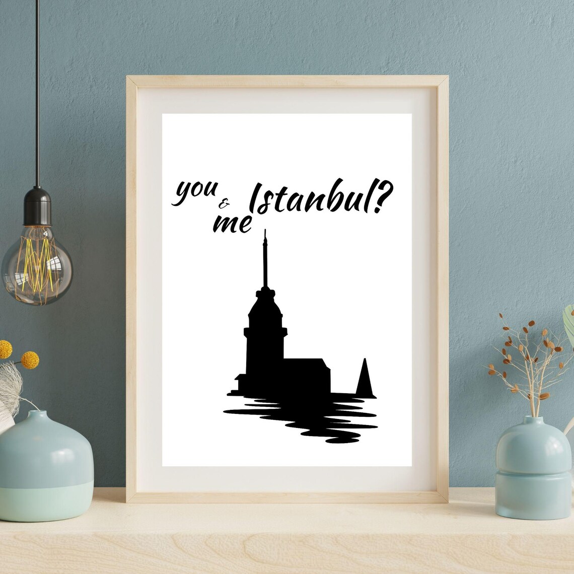 You And Me Istanbul Romantic Minimalist Art Print - Image 5
