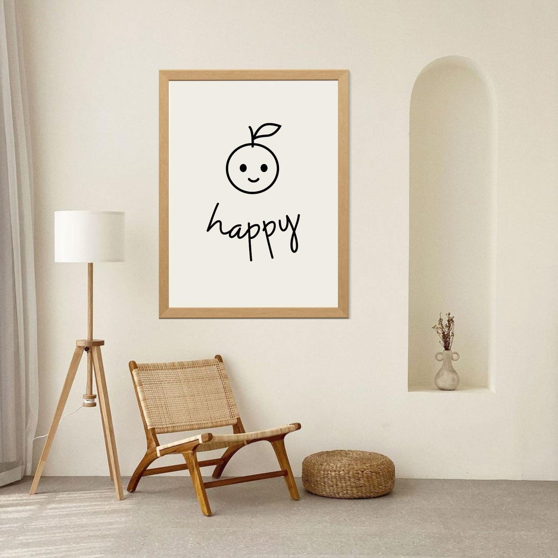 Happy Smiling Fruit Minimalist Positive Mood Cheerful Wall Art Poster - Image 5