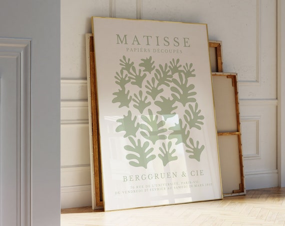 Matisse-Inspired Minimalist Neutral Poster Art
