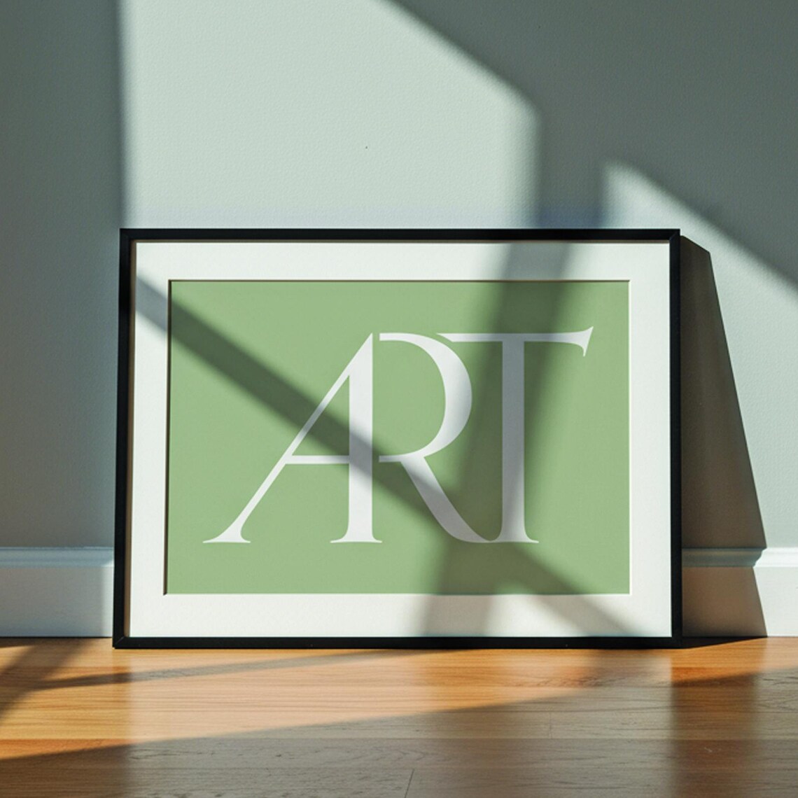 Minimalist Art Print Sage Green Typography Poster