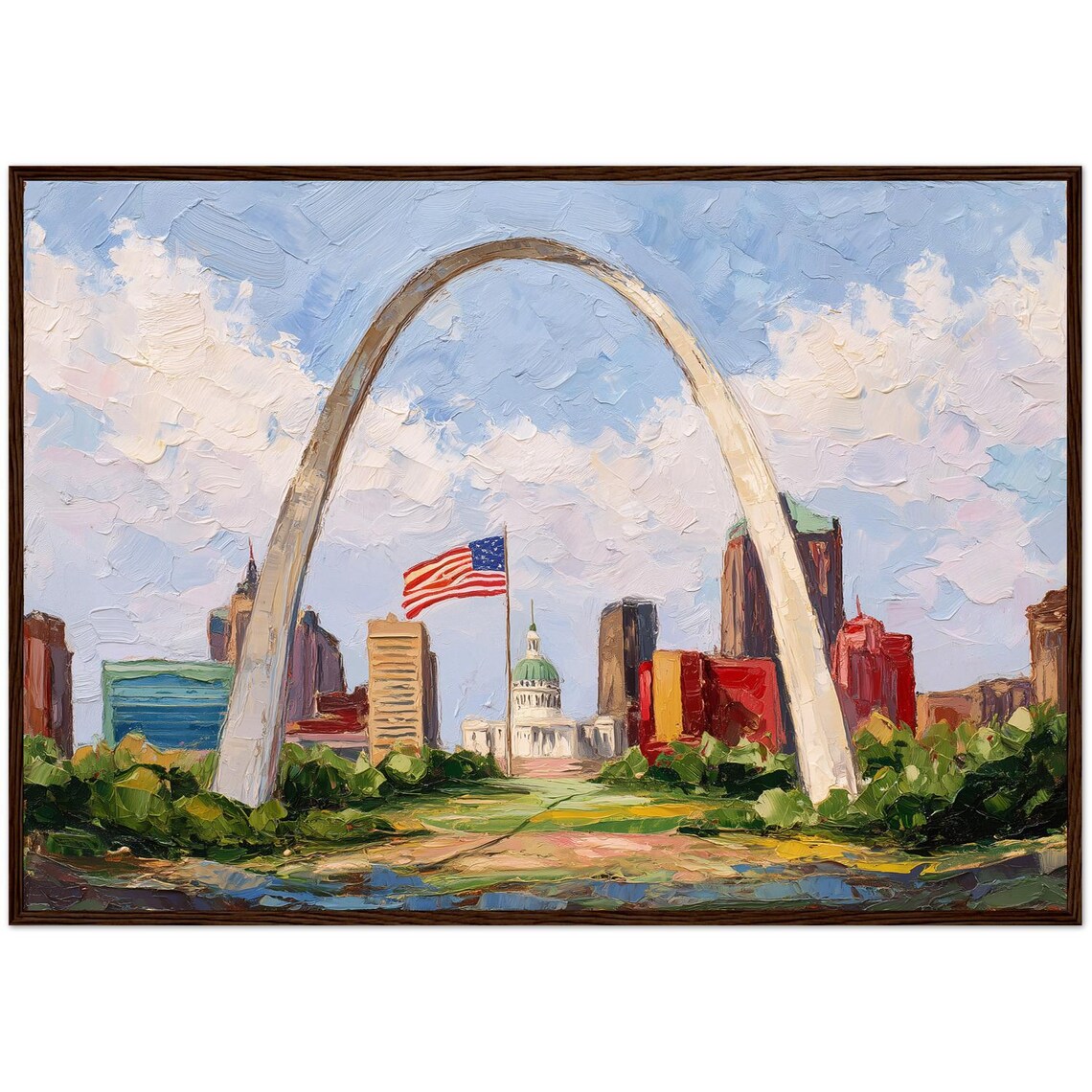 Gateway Arch Painting, St. Louis Travel Poster