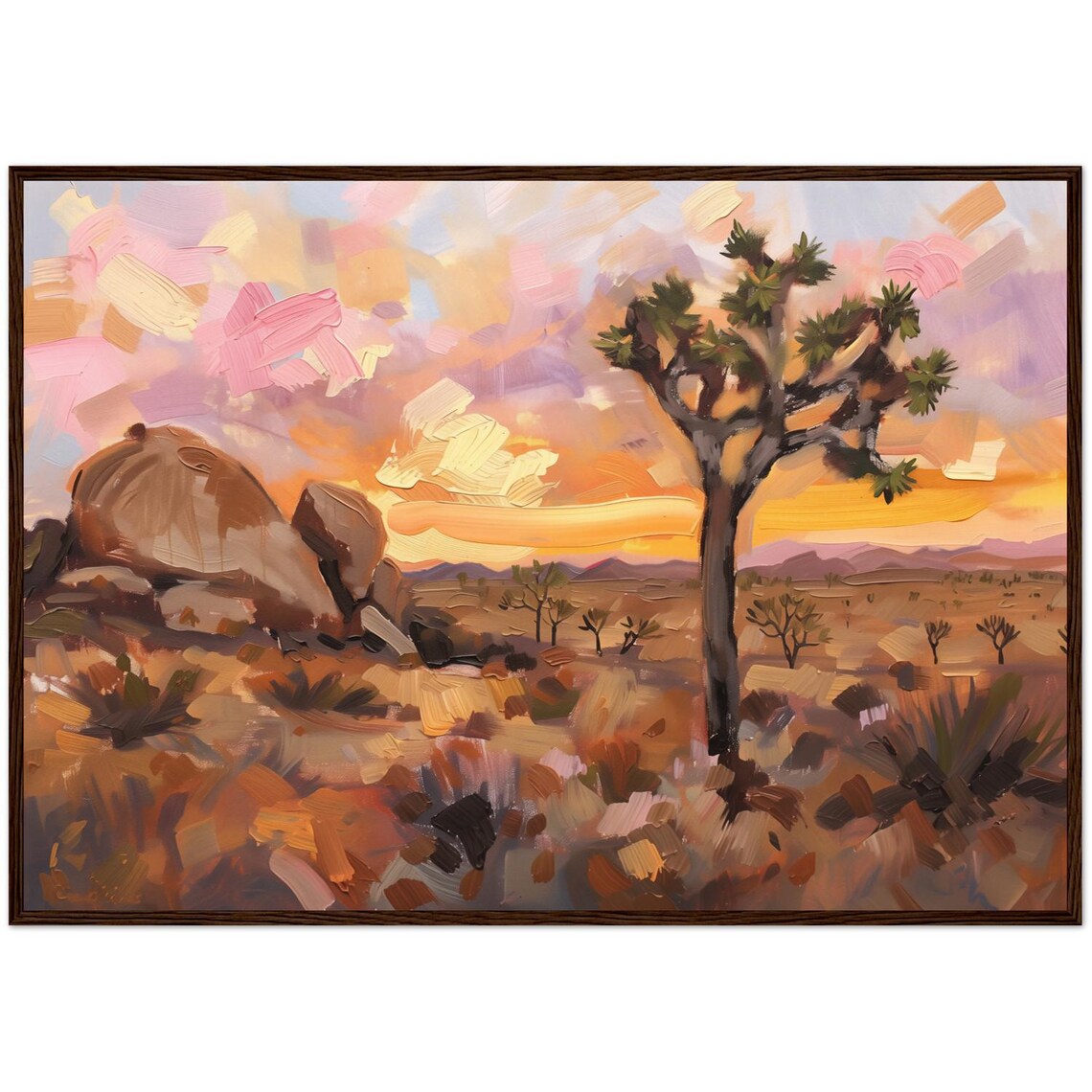 Joshua Tree National Park Oil Painting Landscape Print