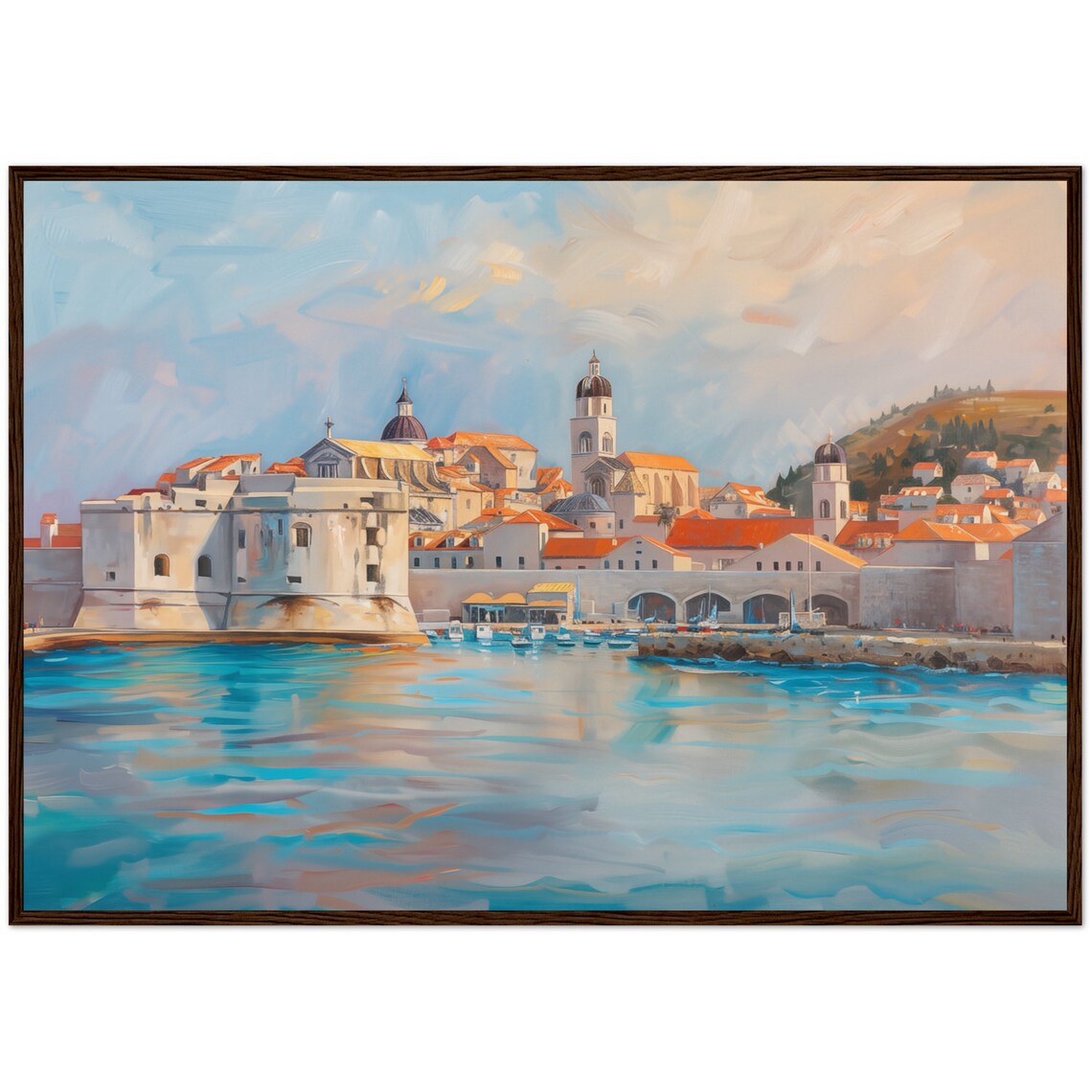 Dubrovnik Skyline Travel Poster, Croatia Gift