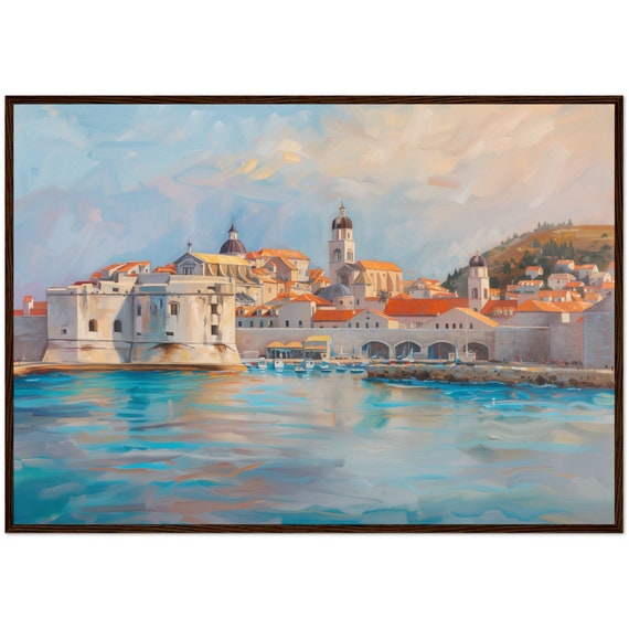 Dubrovnik Skyline Travel Poster, Croatia Gift