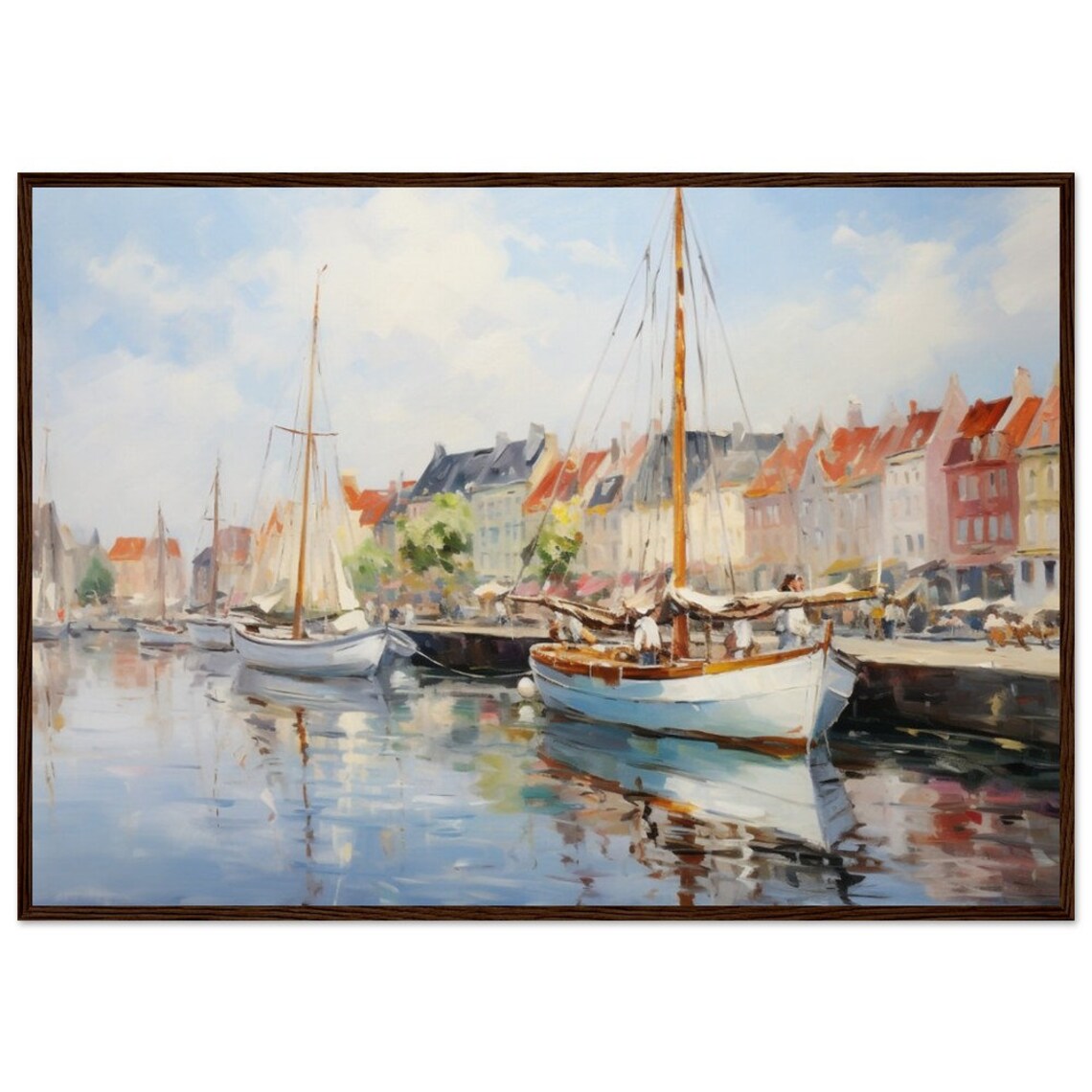 Copenhagen Impressionism Oil Painting Travel Poster