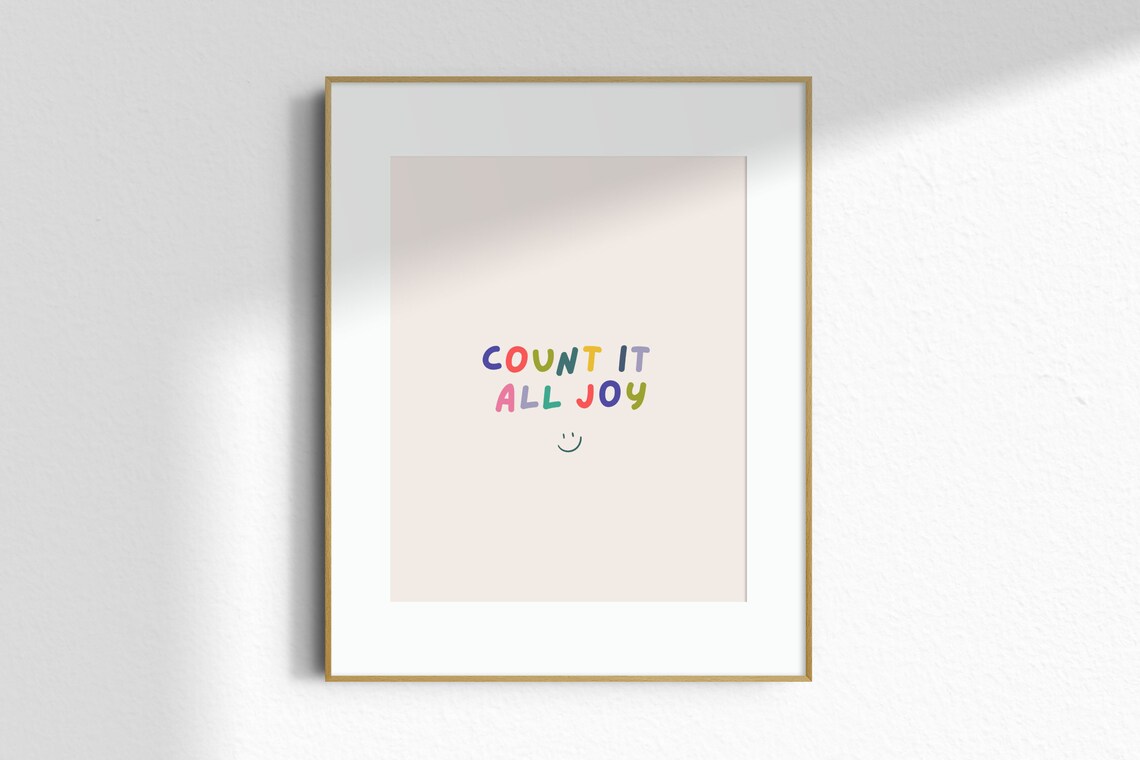 Count It All Joy Modern Christian Art Print