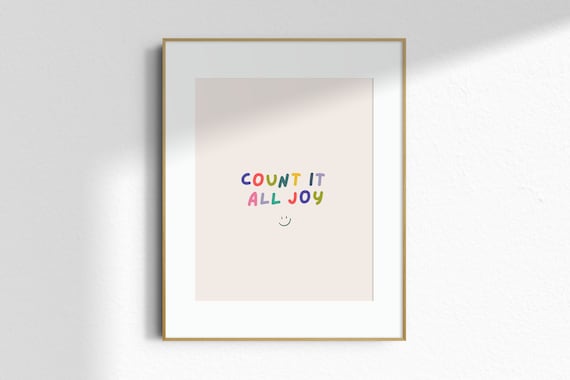 Count It All Joy Modern Christian Art Print