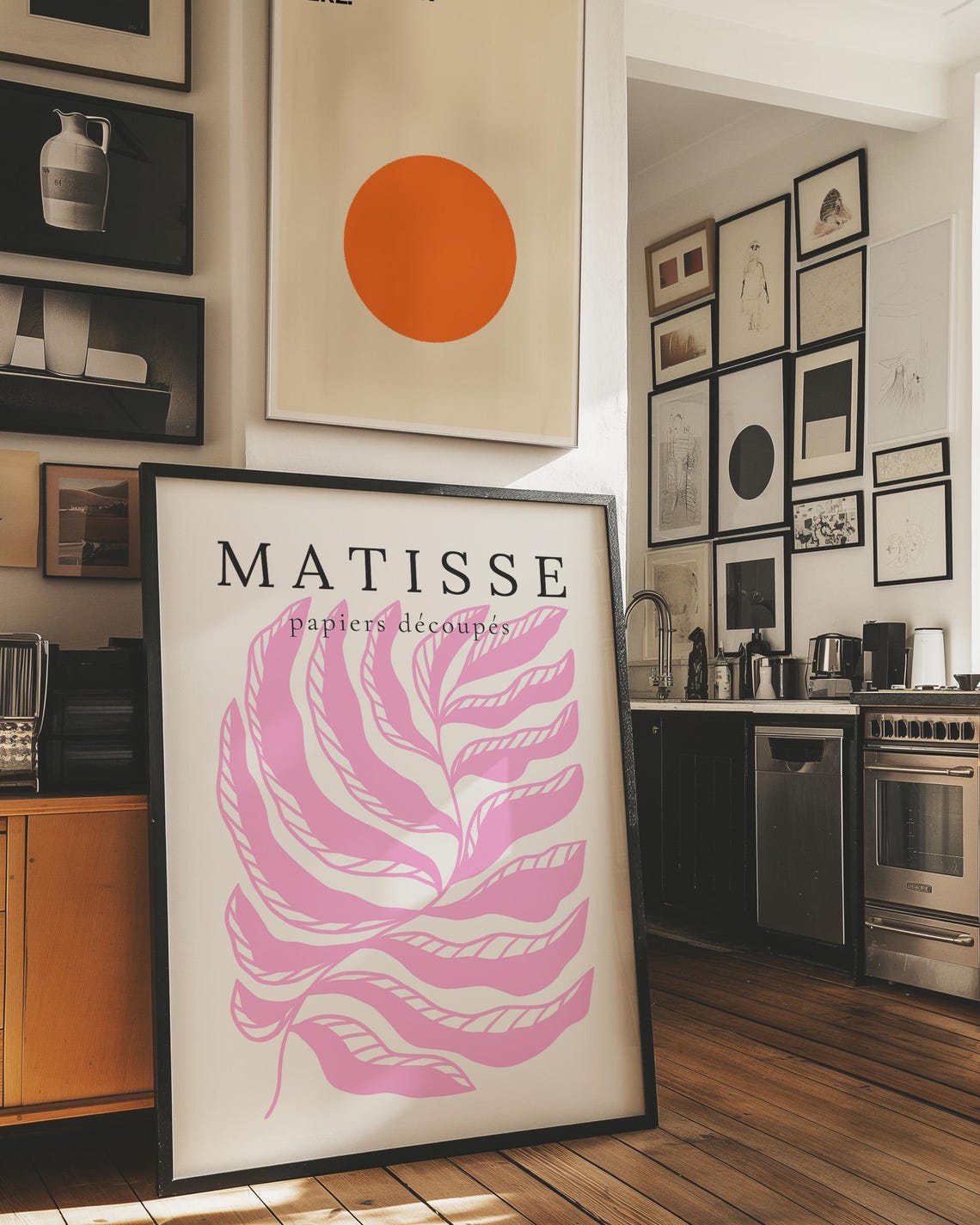 Matisse Pink Leaf Cut Out Papiers Decoupes Botanical Art Poster - Image 3
