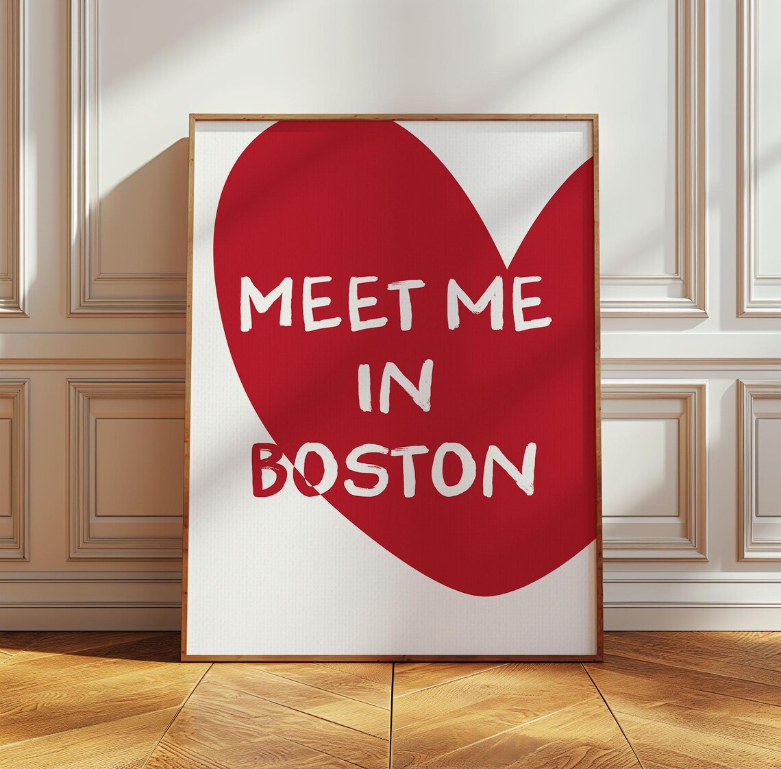 Meet Me In Boston Retro Travel Poster Art Print - Image 2