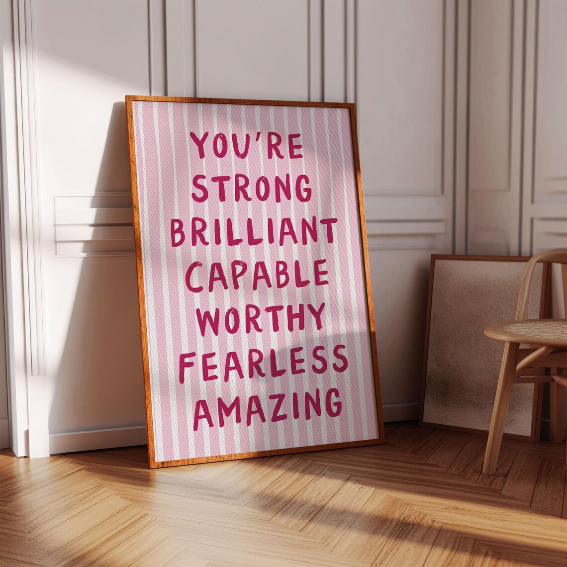 You Are Affirmation Poster, Positive Typography Print