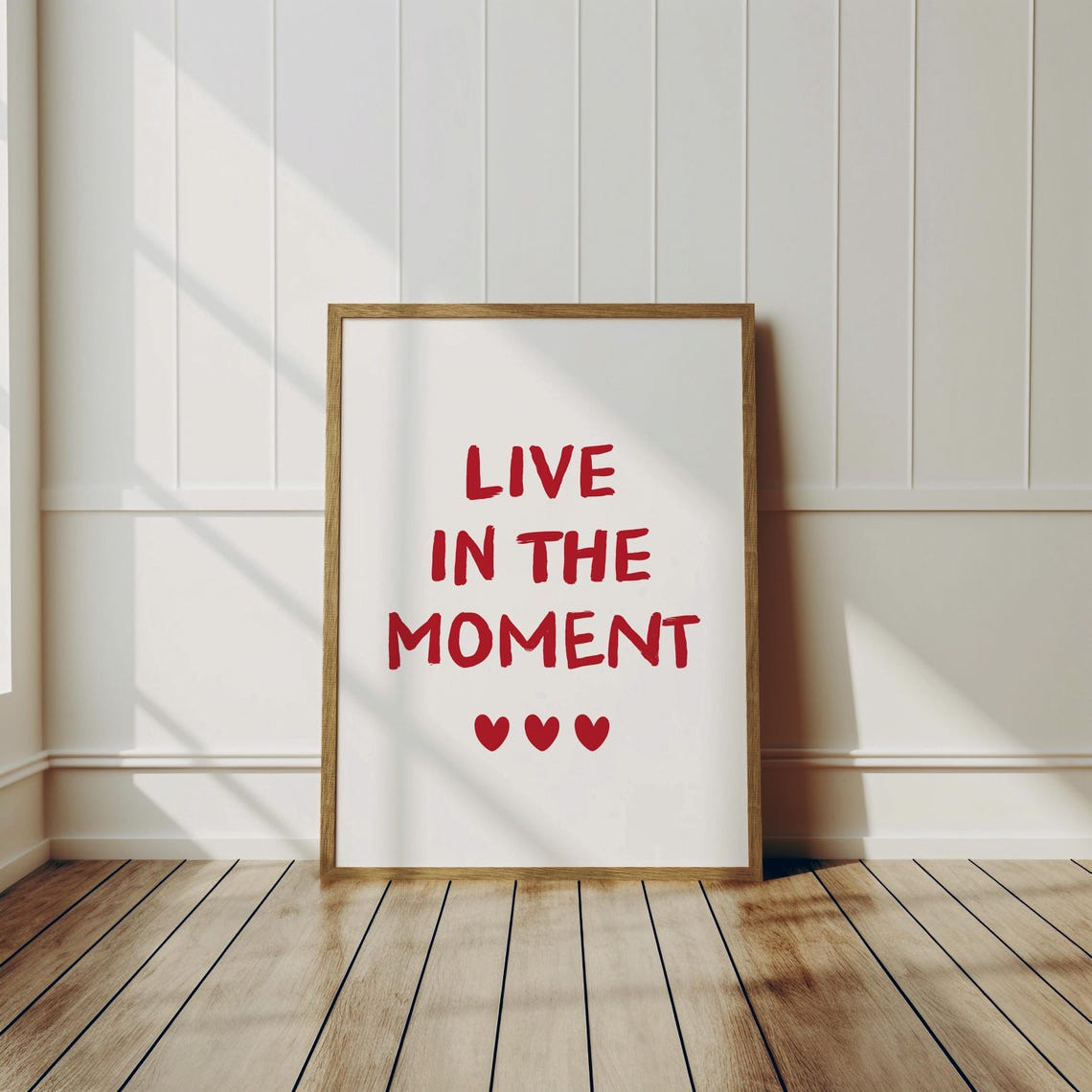 Positive Affirmation Print Girly Wall Art Trendy Home Apartment Decor Quote Prints Minimalist Heart Mindfulness