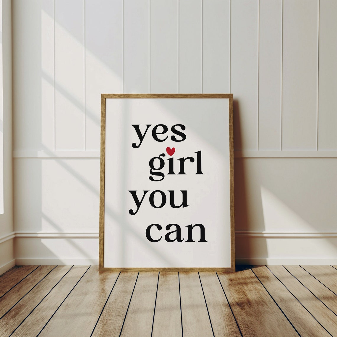 Yes Girl You Can Feminist Print Feminism Poster Positive Art Decor Affirmation Print Girl Room Decor Teen Girl Wall Art Gift For Her - Image 3