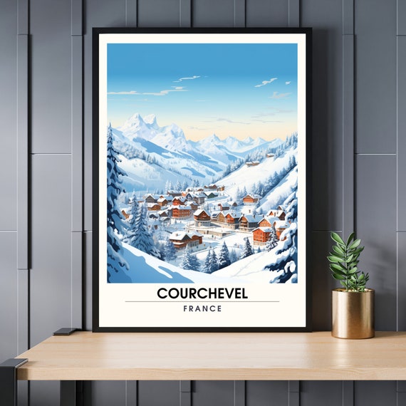Courchevel Poster Station Print Ski