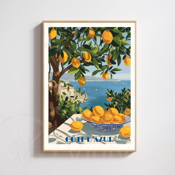 French Riviera Poster France Lemon