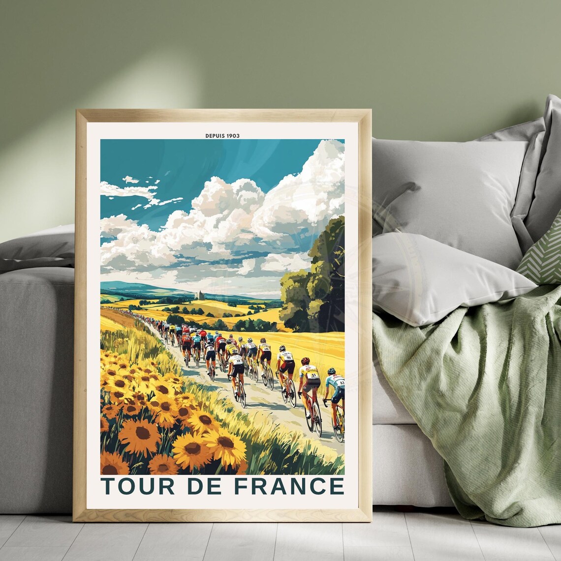 Tour de France Peloton Countryside Summer Stage Sports Poster - Image 3