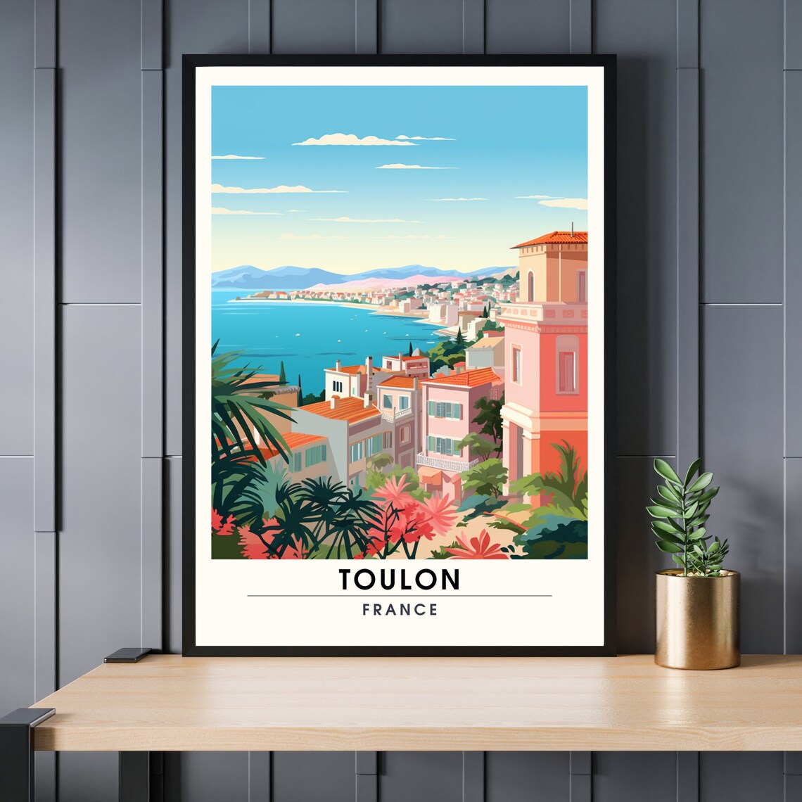 Toulon France French Riviera Mediterranean Coast Travel Poster