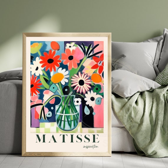 Matisse Print Floral Poster Inspiration Henri Vase And Flowers