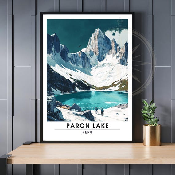 Lake Paron Poster Peru Travel Print