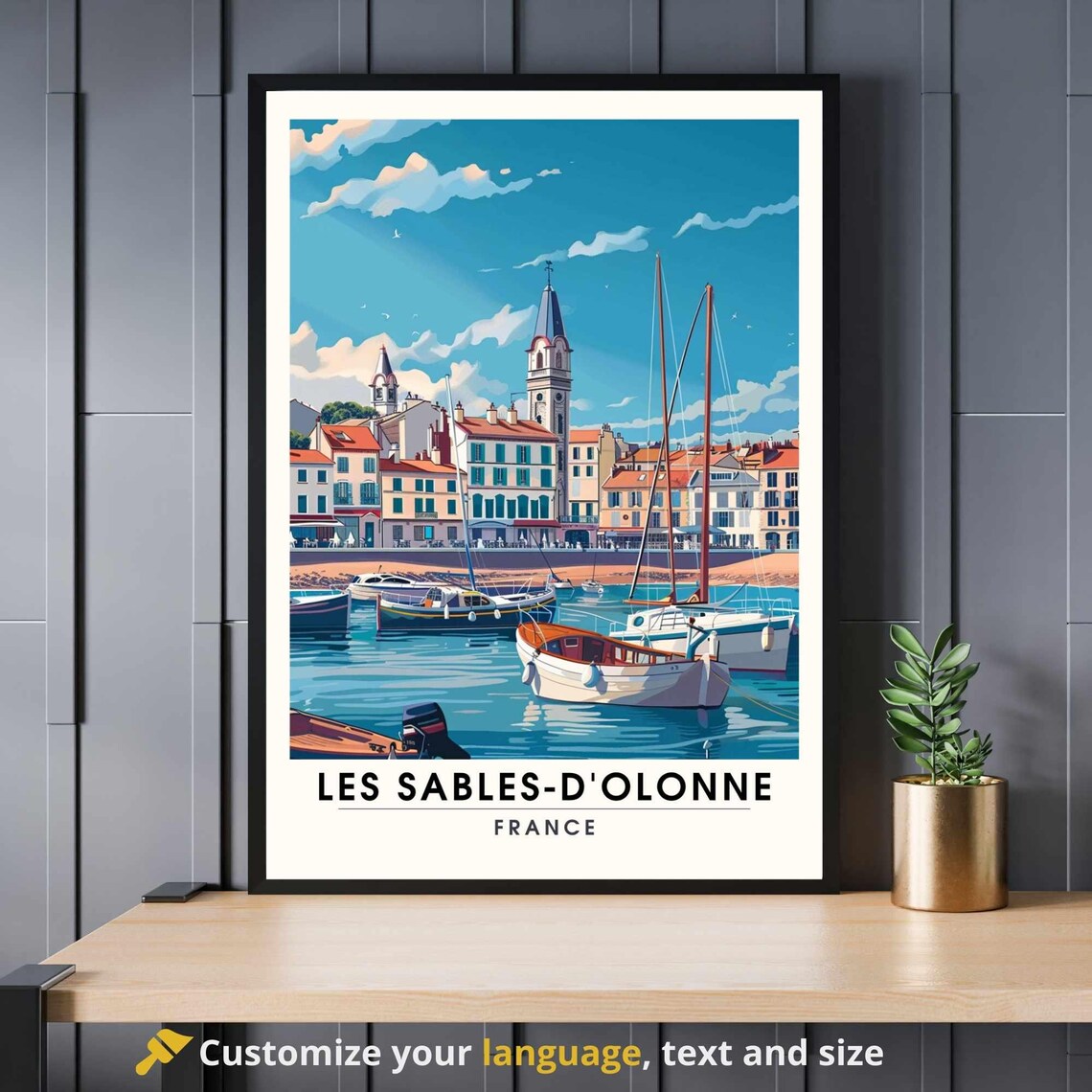 Les Sables-d'Olonne Travel Poster, France Port