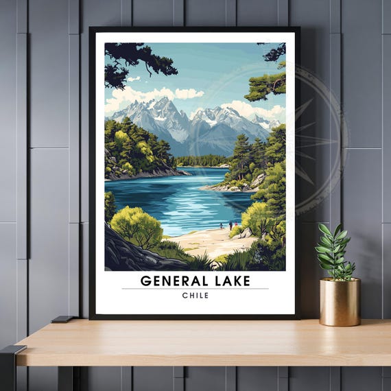 General Lake Poster Chile Travel