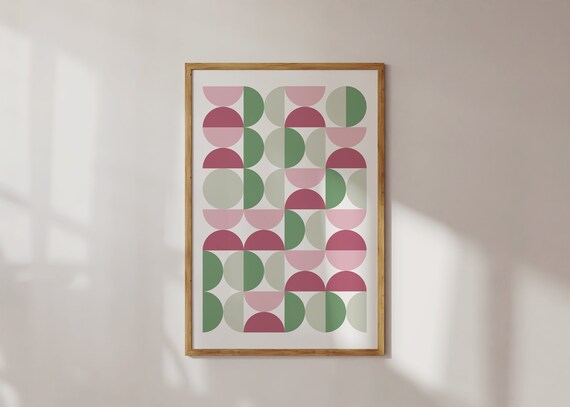 Bauhaus Wall Art Print Geometric Poster Abstract Minimalist Wall Art Funky Wall Dcor Mid Century Modern Art