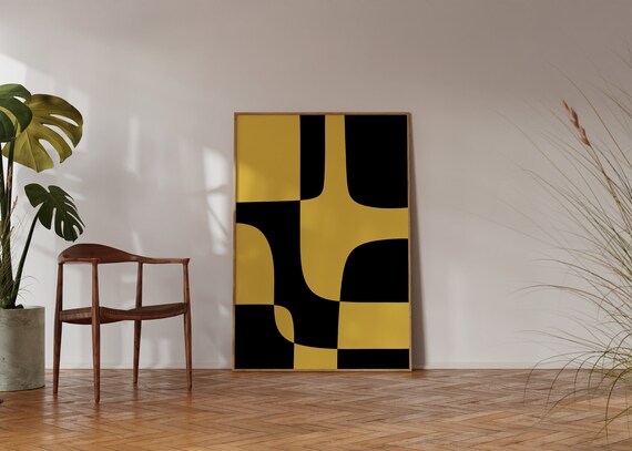 Abstract Modern Wall Art Print Japandi Minimalist Art Print Geometric Poster Wall Artrt Housewarming Gift Art