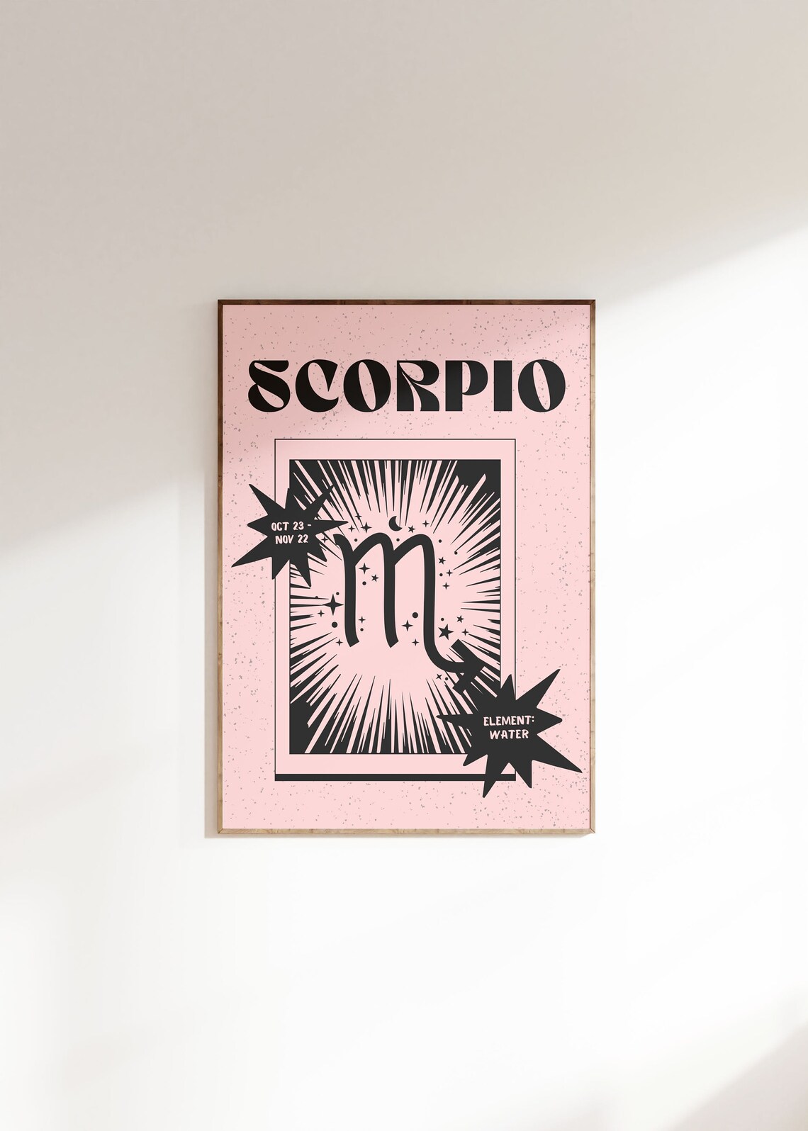 Scorpio Zodiac Retro Wall Decor Art Print