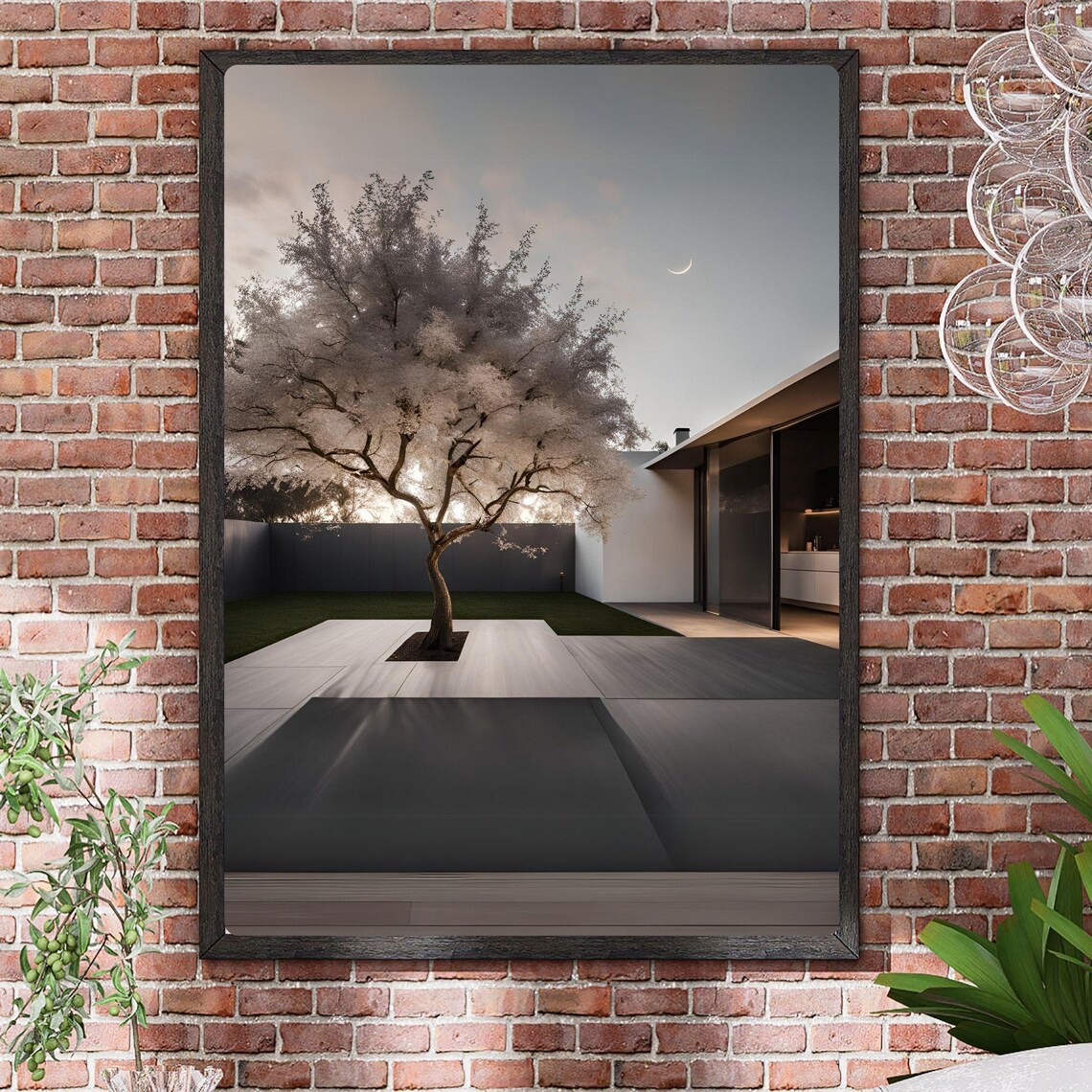 Modern Tree Art Print, Minimalist Landscape Decor