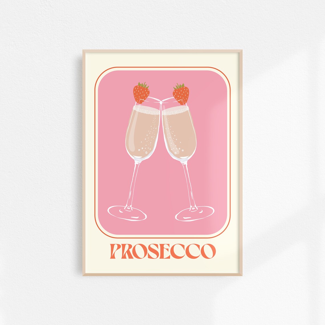 Prosecco Poster, Trendy Bar Cart Art Print