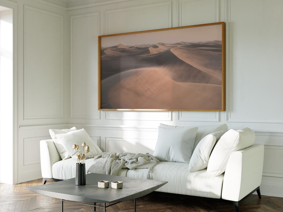 Death Valley Sand Dunes Neutral Desert Landscape Frame Tv Art Poster - Image 2