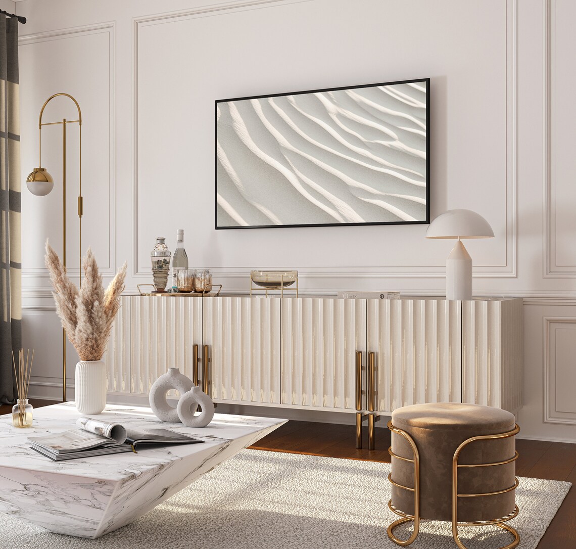 Neutral Coastal Sand Beachy Art, TV Wall Print - Image 3