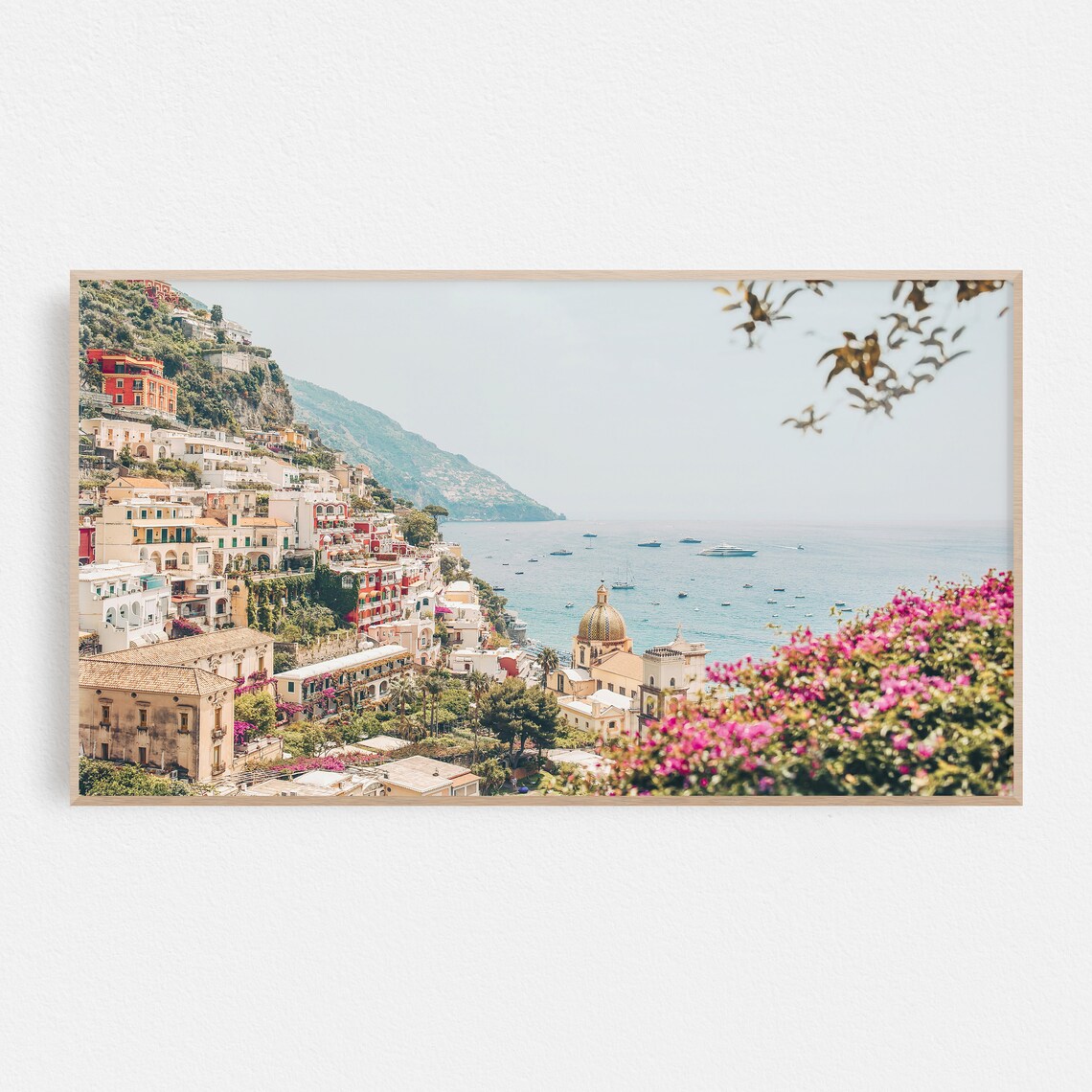 Positano Amalfi Coast Travel Poster, Summer Italy