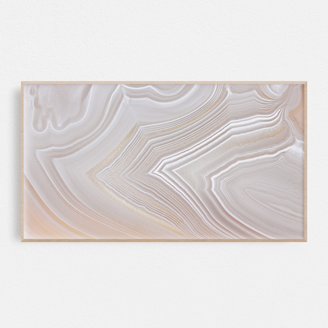 White And Gold Agate Stone Abstract Texture Modern Wall Decor Poster - Image 2