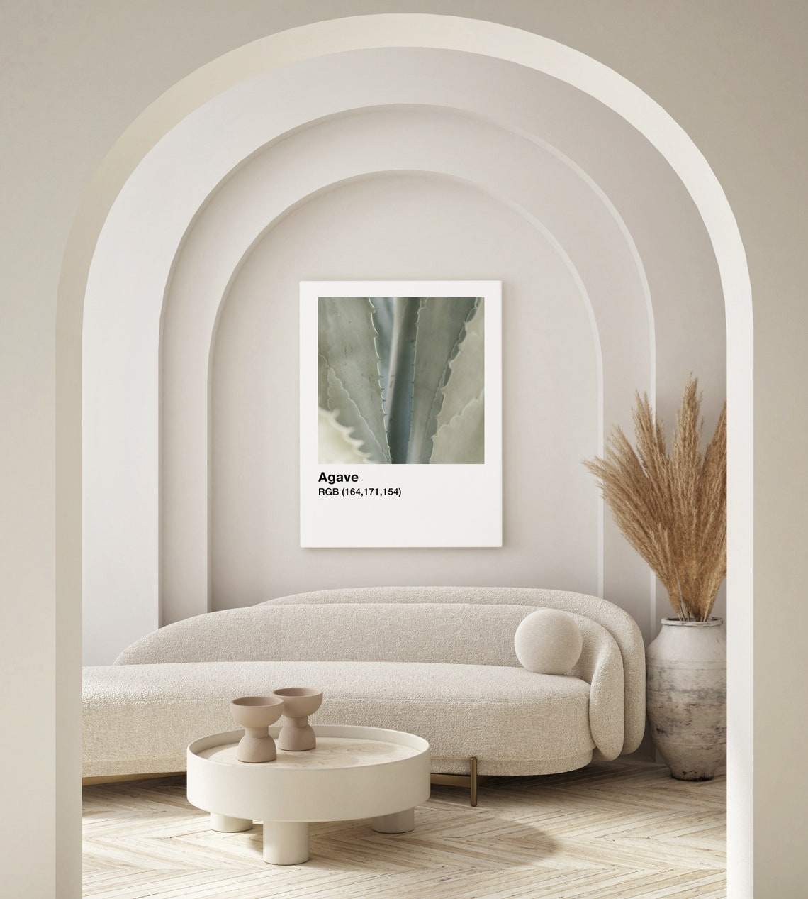 Agave Plant Botanical Photo With Color Label Minimalist Wall Art - Image 6