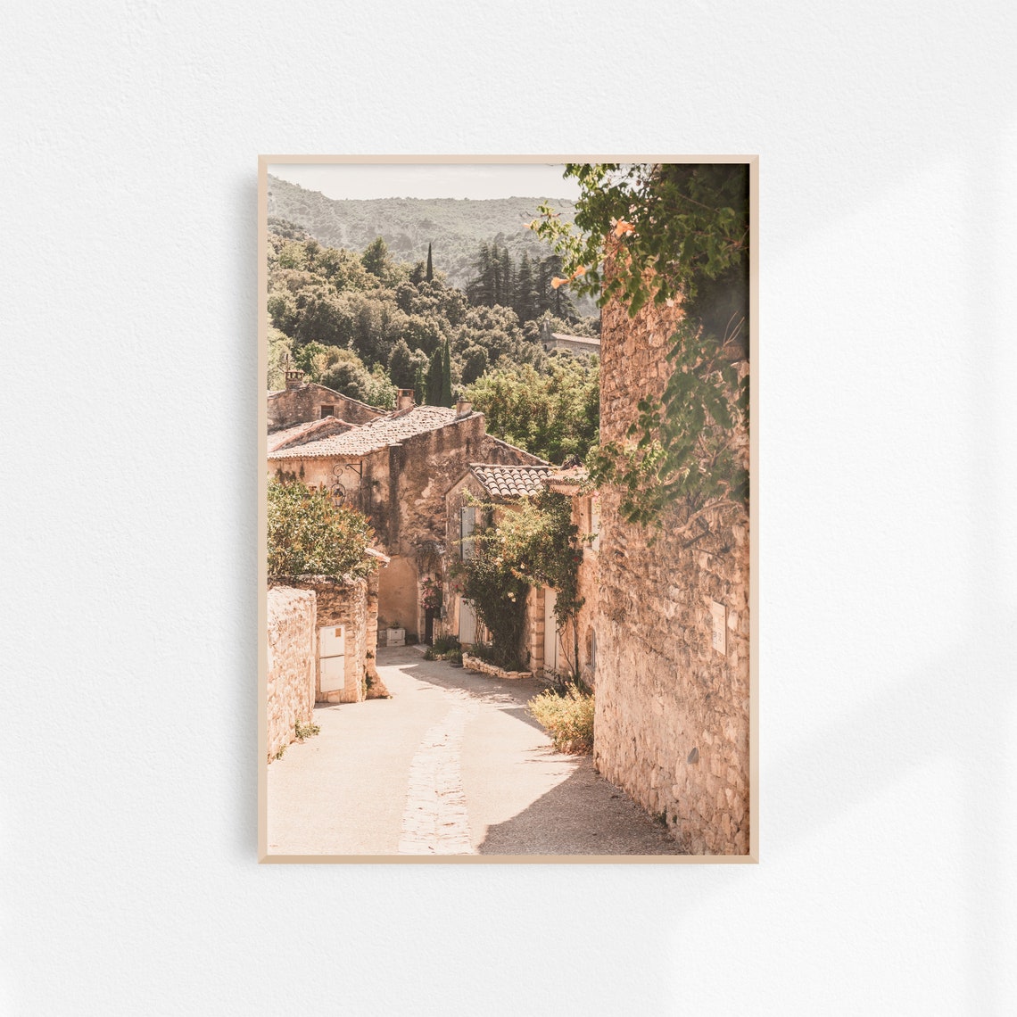 Provence Print Oppede Print French Country Wall Art French Art Pink Wall Art France Wall Art Pink French Country Prints