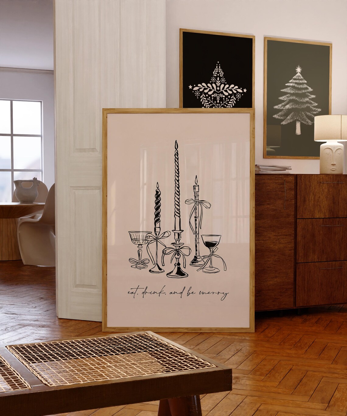 Coquette Christmas Dining Decor Art Print - Image 3
