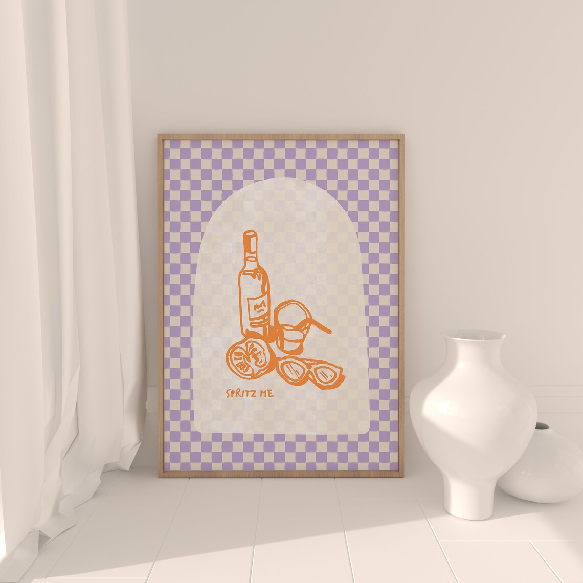 Aperol Spritz Trendy Cocktail Art Print, Italy - Image 2