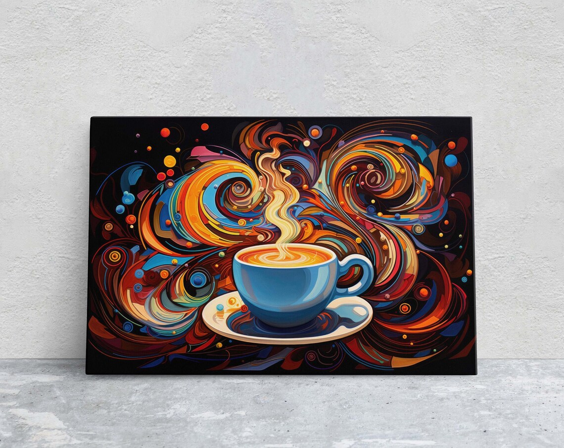 Modern Coffee Pop Art Abstract, Contemporary Art Print