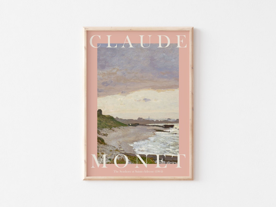 Claude Monet The Seashore at Sainte-Adresse 1861 Beach Poster - Image 3