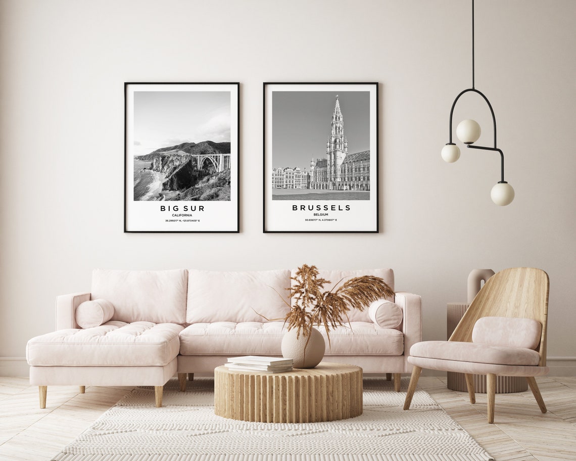 Brussels Belgium Grand Place Gothic Tower Black White Photo Poster - Image 2