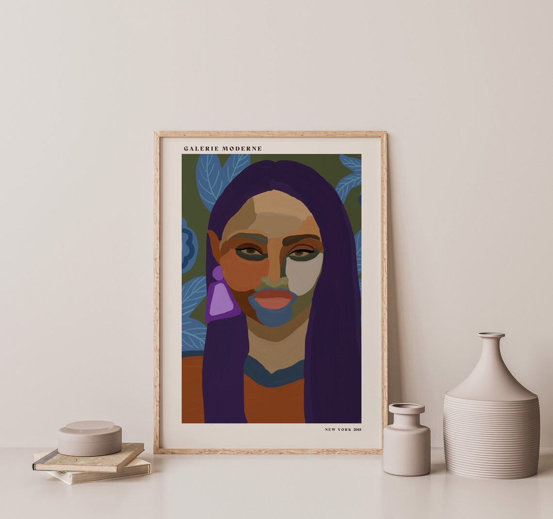 Galerie Moderne Abstract Woman Portrait New York 2018 Poster - Image 2